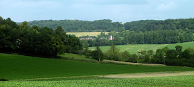 View up the Claise Valley to Chaumussay.  Indre et Loire, France. Photographed by Susan Walter. Tour the Loire Valley with a classic car and a private guide.