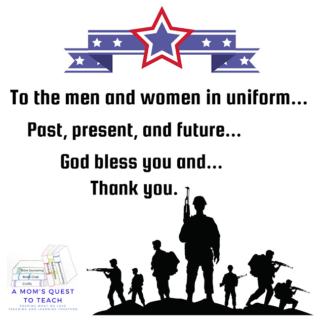 To the men and women in uniform, past present and future, God bless you and thank you!