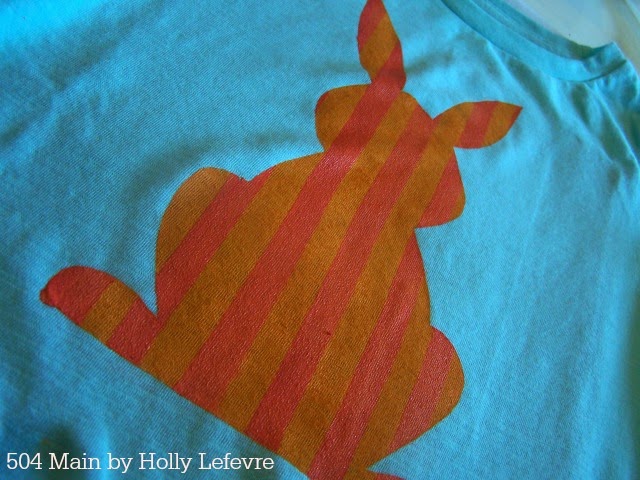 DIY Painted Bunny Shirt by 504 Main