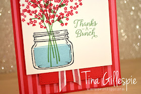 scissorspapercard, Stampin' Up!, CASEing The Catty, Jar Of Love, Beautiful Bouquet, Stitched Shapes Framelits, In Colour DSP