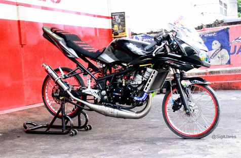 Modifikasi Ninja RR Velg Jari Jari Simpel dan keren 