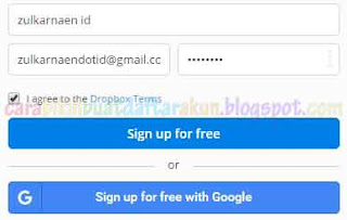 Cara Membuat Akun Dropbox Baru - Gratis Space Penyimanan 2GB