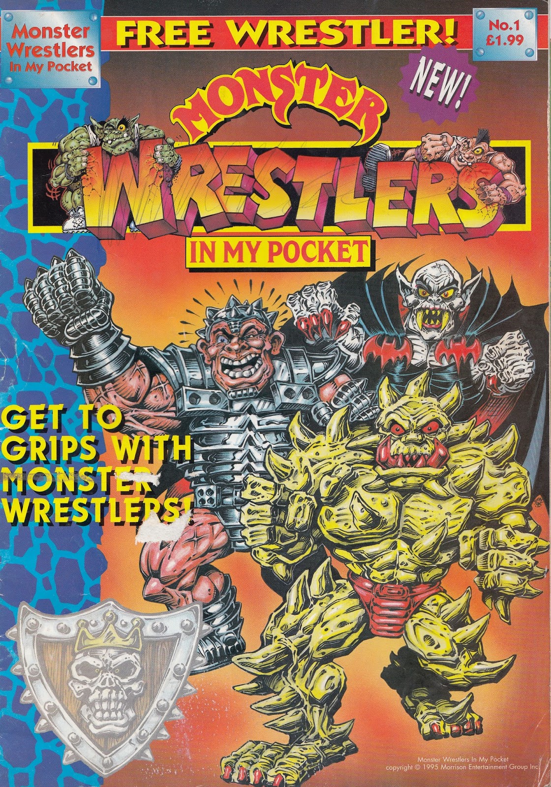 Boys Adventure Comics Monster Wrestlers In My Pocket Issues 1 2