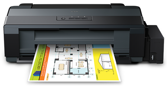 EPSON L1300, Printer A3 Per   tama 4 Warna Sistem Tabung