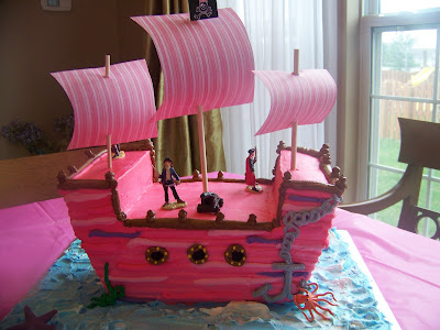 Pirate Birthday Cake on Claudine  Girly Pirate Ship