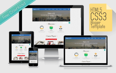 Fletro v1.0 flat blogger template