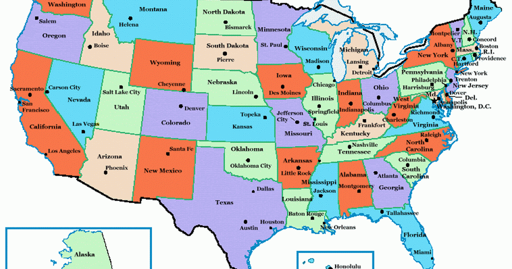 Map Of The Us States