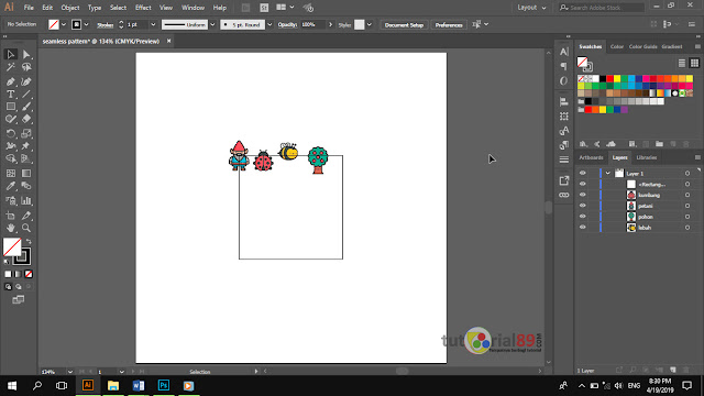 Cara mudah membuat seamless pattern di adobe illustrator + video