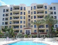 One Hundred Central Condos, Poolside View in Sarasota