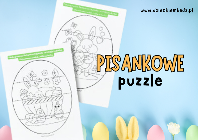 puzzle pisanki praca plastyczna kolorowanka