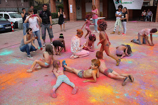 Fiestas hindú de colores en el Día de Rontegi