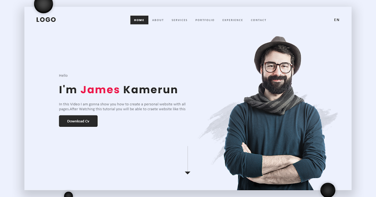 How To Make A Personal Website Using HTML And CSS Now, in our index.html, we need to link our css file to our html, so the browser knows to use style.css to style our page.