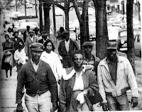 Photo: Montgomery Bus Boycott walking to school and work