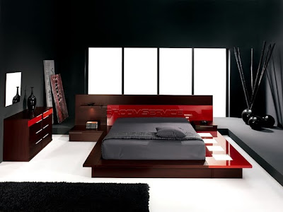 Bedroom Furniture Oklahoma City on Home And Garden Design   Modern Bedroom Set Selex Blok Red Walk