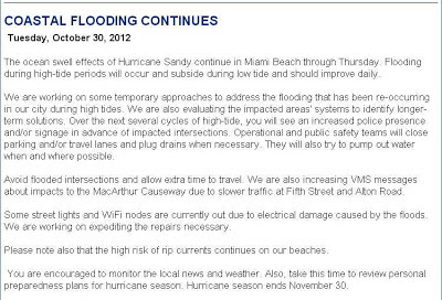 email from city of miami beach flooding