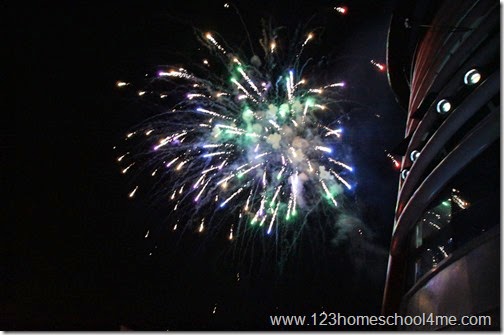 55 Reasons you will LOVE a Disney Cruise - fireworks at sea