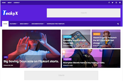 DOWNLOAD TECKYX BLOGGER TEMPLATE FOR FREE