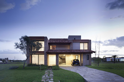 brick defined residence contemporary architecture - modern residence design