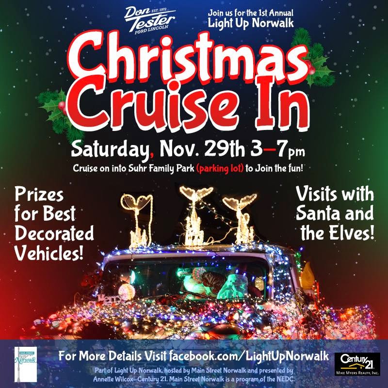 Join Us for the Christmas Cruise In at Light Up Norwalk on November 29th!