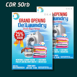Template Brosur/Flyer Laundry CDR
