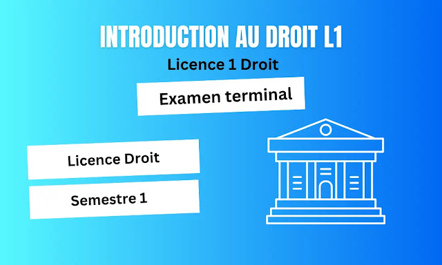 Introduction au droit L1 : Exemple d'épreuve d’examen terminal