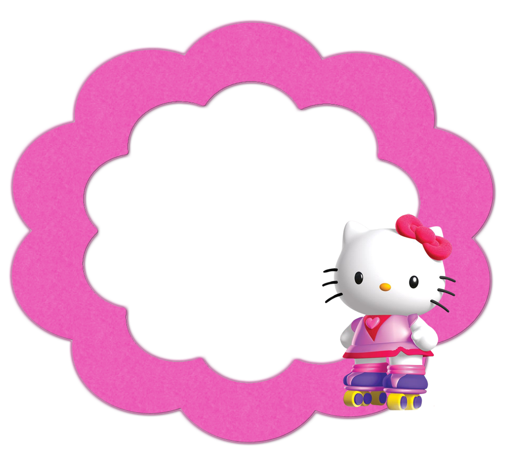 Etiquetas, Botones o Toppers del Clipart de Hello Kitty. 