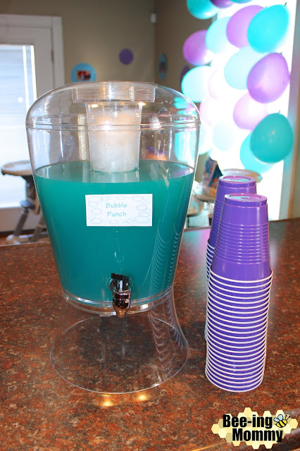 Bubble Bash Birthday Party punch, Bubble Punch, Tiffany Punch, Blue Punch, Aqua Punch