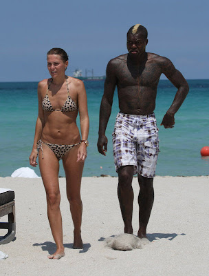 Djibril Cisse with Wife