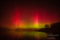 zorza polarna z okolic Szczecinka (zachodnio-pomorskie). Autor: Tomasz Jaworski