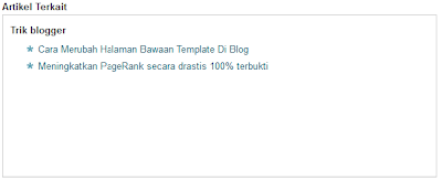 Cara Membuat Artikel Terkait Di Blog