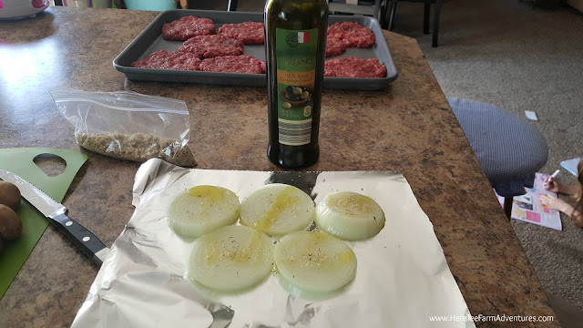 Onions ready for grill