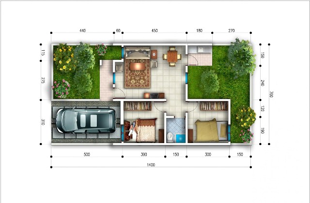 30 Macam Denah  Rumah  Type  45 Inspirasi Desain  Rumah 