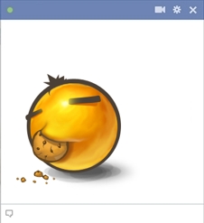 Nom Nom Facebook Emoticon Eating a Cookie