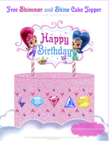 Shimmer and Shine cake topper