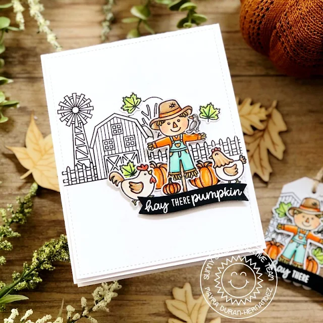 Sunny Studio Stamps: Farm Fresh Harvest Mice Bountiful Autumn Fall Themed Card by Mayra Duran-Hernandez