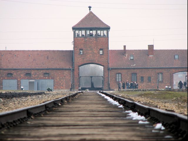 Concentration Camp Gate in Auschwitz