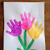 Idea to draw flowers using handprint for kids 1