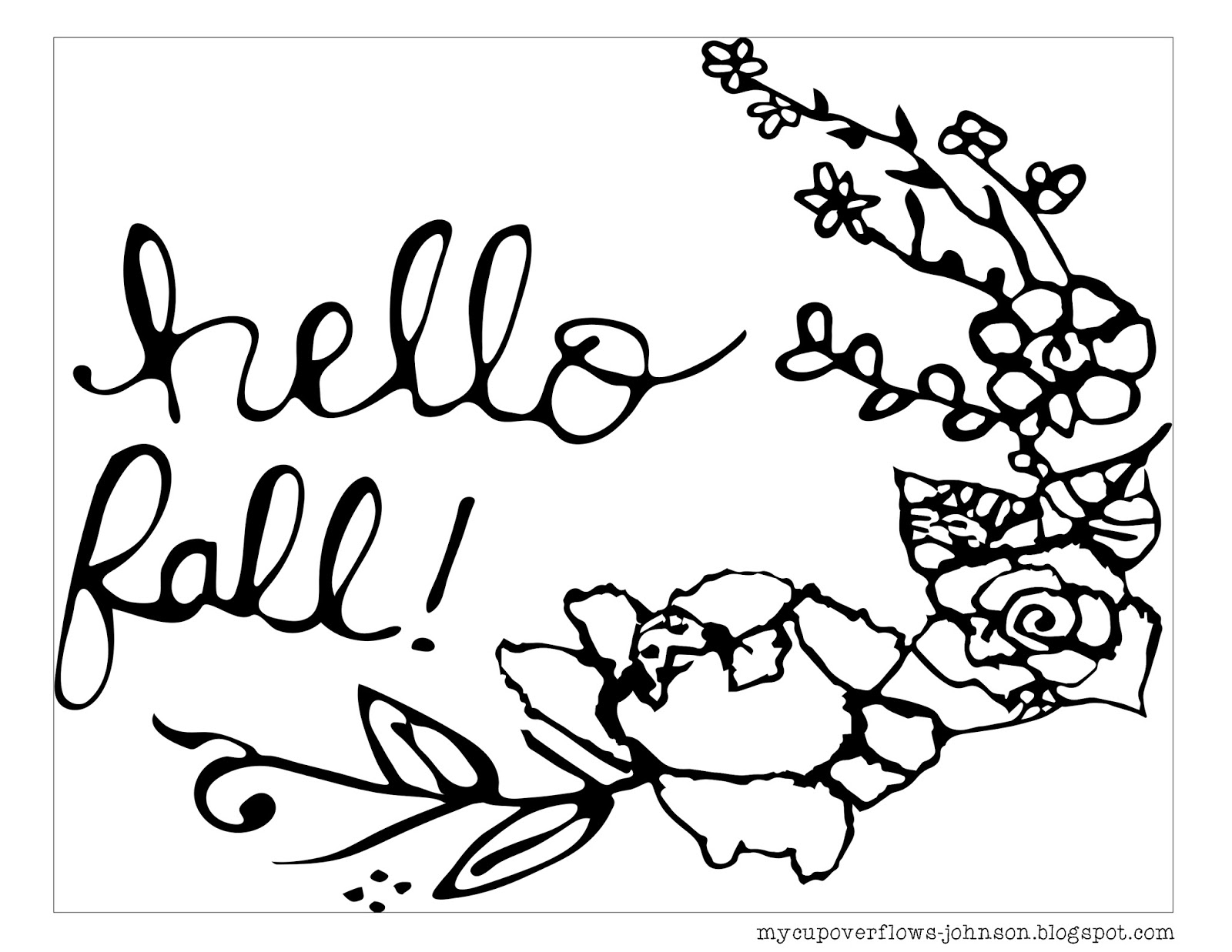 Download My Cup Overflows: Fall Coloring Pages