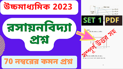 HS Chemistry Suggestion 2023 Download PDF | WBCHSE- Class 12 Chemistry suggestion 2023 | Last Minute Exam Suggestion