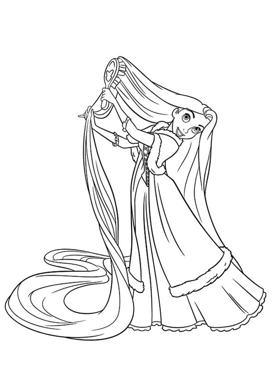 TANGLED COLORING PAGES