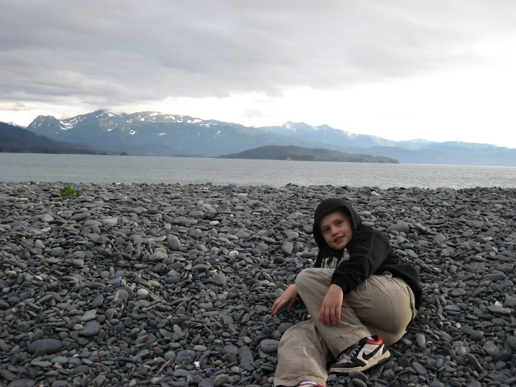 Luke at our Campsite in Homer