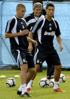 Karim benzema raul ronaldo real madrid training