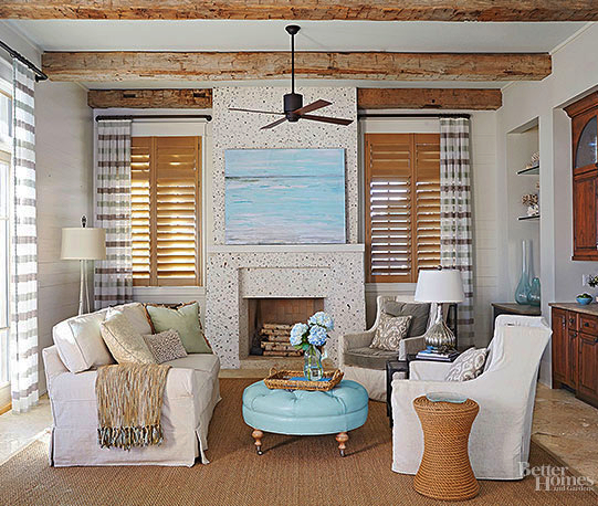 Abstract Large Ocean Art Fireplace Wall Decor