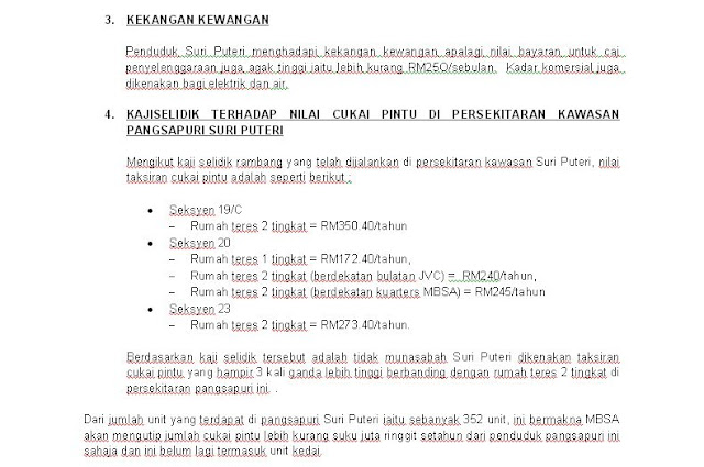 Contoh Surat Rayuan Pengurangan Bayaran Cukai Tanah