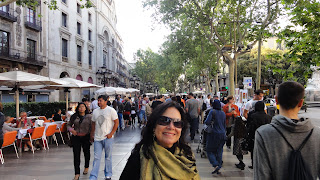 Las Ramblas em Barcelona na Espanha