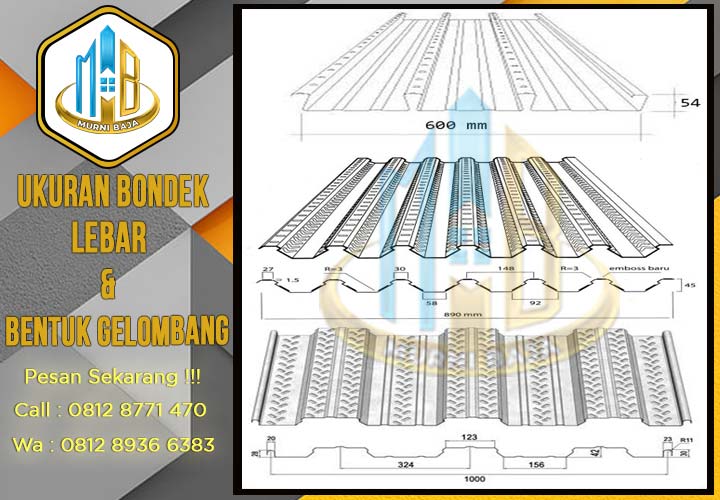 Ukuran Bondek Cor