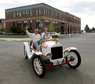 Wayne Dunlap Riding 1922 Ford Model T Port Townsend USA