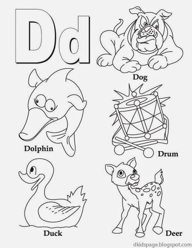 Download Kids Page: Letter D | Alphabet Letters Printable Worksheet for Kids