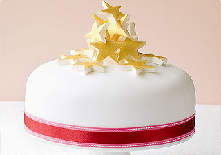 Decorated white Christmas cake with Christmas stars hd(hq) wallpaper download free Christian images and religious photos