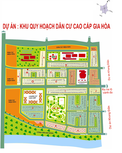 bản đồ phân lô khu dân cư gia hòa